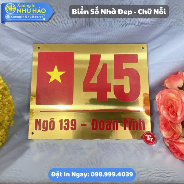 Bảng Hiệu Số Nhà Chữ Nổi Chất Liệu Mica, Alu Cao Cấp, Chống Phai Màu, Giao Hàng Toàn Quốc