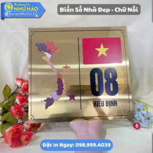 Bảng Hiệu Số Nhà Chữ Nổi Chất Liệu Mica, Alu Cao Cấp, Chống Phai Màu, Giao Hàng Toàn Quốc
