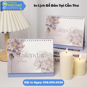 Đặt In Lịch Để Bàn Tại Cần Thơ Theo Yêu Cầu: In Lịch Chữ A Giấy C300, Thiết Kế Free, Giá Rẻ, Đẹp Tại Xưởng