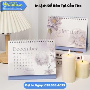 Đặt In Lịch Để Bàn Tại Cần Thơ Theo Yêu Cầu: In Lịch Chữ A Giấy C300, Thiết Kế Free, Giá Rẻ, Đẹp Tại Xưởng