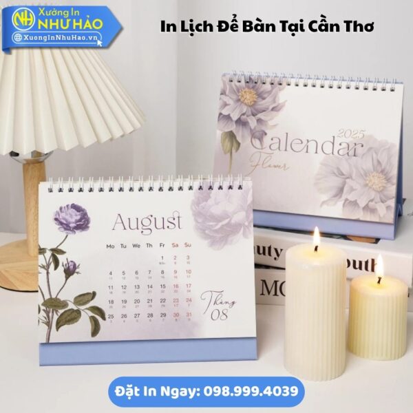 Đặt In Lịch Để Bàn Tại Cần Thơ Theo Yêu Cầu: In Lịch Chữ A Giấy C300, Thiết Kế Free, Giá Rẻ, Đẹp Tại Xưởng