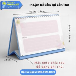 Đặt In Lịch Để Bàn Tại Cần Thơ Theo Yêu Cầu: In Lịch Chữ A Giấy C300, Thiết Kế Free, Giá Rẻ, Đẹp Tại Xưởng