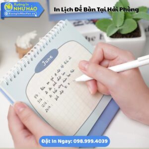 Đặt In Lịch Để Bàn Tại Hải Phòng Theo Yêu Cầu: In Lịch Chữ A Giấy C300, Thiết Kế Free, Giao Hàng Toàn Quốc