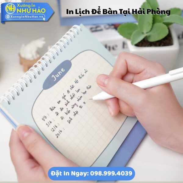 Đặt In Lịch Để Bàn Tại Hải Phòng Theo Yêu Cầu: In Lịch Chữ A Giấy C300, Thiết Kế Free, Giao Hàng Toàn Quốc