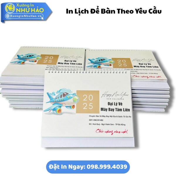 Đặt Làm Lịch Để Bàn Theo Yêu Cầu Giá Tốt, In Lịch Chữ A Giấy C300, Thiết Kế Free, Giao Hàng Toàn Quốc