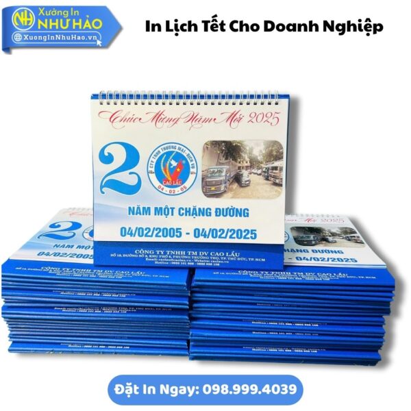 In Lịch Tết Cho Doanh Nghiệp Theo Yêu Cầu: In Lịch Chữ A Giấy C300, Kích Thước 14x20cm, 18x24cm, Thiết Kế Free