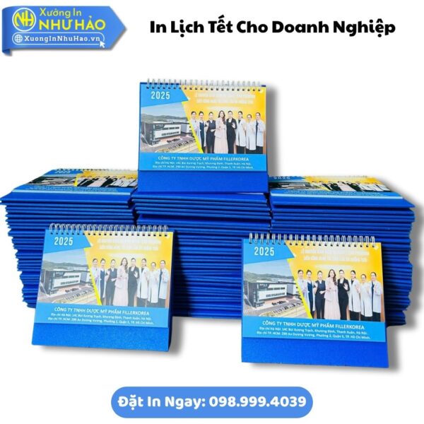In Lịch Tết Cho Doanh Nghiệp Theo Yêu Cầu: In Lịch Chữ A Giấy C300, Kích Thước 14x20cm, 18x24cm, Thiết Kế Free
