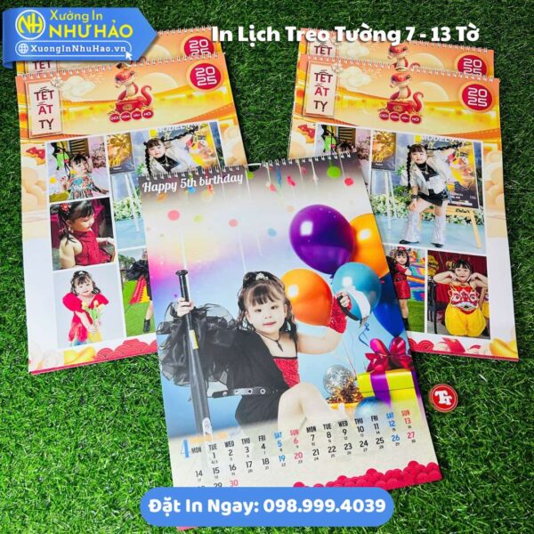 In Lịch Treo Tường 7 Tờ - 13 Tờ Theo Yêu Cầu: Báo Giá Tốt, Thiết Kế Free, Quà Tặng Doanh Nghiệp Ý Nghĩa, Giao Hàng Toàn Quốc