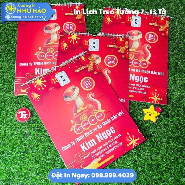 In Lịch Treo Tường 7 Tờ - 13 Tờ Theo Yêu Cầu: Báo Giá Tốt, Thiết Kế Free, Quà Tặng Doanh Nghiệp Ý Nghĩa, Giao Hàng Toàn Quốc