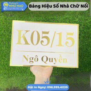 Làm Biển Số Nhà Bằng Mica Theo Yêu Cầu, Bền Đẹp, Sang Trọng - Giá Tốt Tại Xưởng Như Hảo