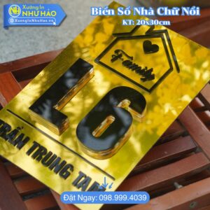Dịch Vụ Làm Biển Số Nhà Ở Hà Nội Uy Tín Chất Liệu Alu Mica - Thiết Kế Đẹp Mắt - Chịu Nắng Mưa, Chống Rỉ Sét Bền Bỉ Theo Thời Gian, Tại Xưởng In Như Hảo