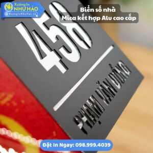 Đặt Làm Biển Số Nhà Hà Nội Theo Yêu Cầu: ALu Và Mica Kết Hợp Sang Trọng, Bền Đẹp, Dấu Ấn Riêng