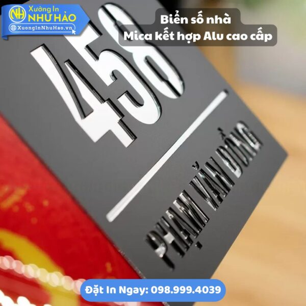 Đặt Làm Biển Số Nhà Hà Nội Theo Yêu Cầu: ALu Và Mica Kết Hợp Sang Trọng, Bền Đẹp, Dấu Ấn Riêng