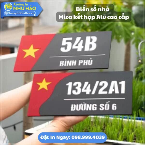 Đặt Làm Biển Số Nhà Hải Phòng Theo Yêu Cầu: ALu Và Mica Kết Hợp Tùy Chỉnh Thiết Kế, Giao Hàng Tận Nơi, Tư Vấn Miễn Phí