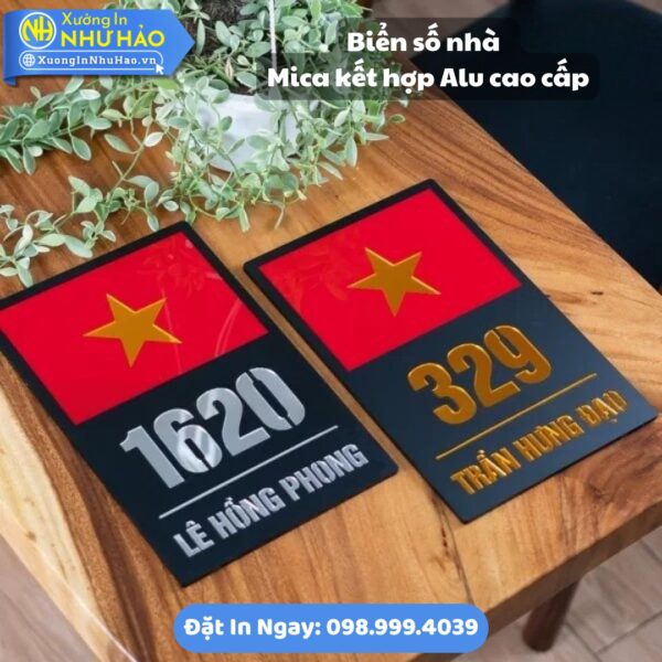 Đặt Làm Biển Số Nhà Đà Nẵng Theo Yêu Cầu: Bảng Mica, Alu Kết Hợp Sang Trọng, Bền Đẹp