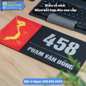 Đặt Làm Biển Số Nhà Hà Nội Theo Yêu Cầu: ALu Và Mica Kết Hợp Sang Trọng, Bền Đẹp, Dấu Ấn Riêng