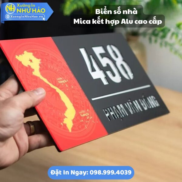 Đặt Làm Biển Số Nhà Hà Nội Theo Yêu Cầu: ALu Và Mica Kết Hợp Sang Trọng, Bền Đẹp, Dấu Ấn Riêng