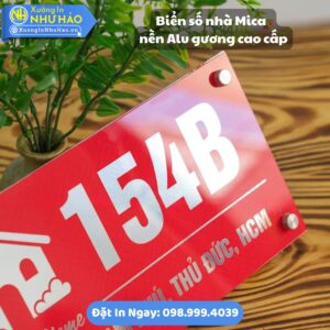 Đặt Làm Biển Số Nhà Phan Thiết Theo Yêu cầu: Bảng Số Nhà Mica Nền Alu Cao Cấp - Sang Trọng, Bền Đẹp