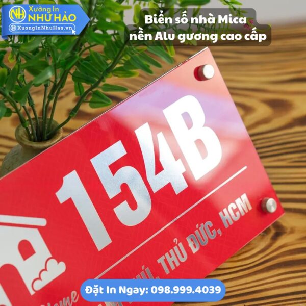 Đặt Làm Biển Số Nhà Phan Thiết Theo Yêu cầu: Bảng Số Nhà Mica Nền Alu Cao Cấp - Sang Trọng, Bền Đẹp