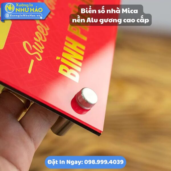 Đặt Làm Biển Số Nhà Phan Thiết Theo Yêu cầu: Bảng Số Nhà Mica Nền Alu Cao Cấp - Sang Trọng, Bền Đẹp