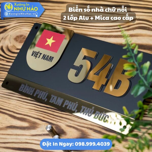 Đặt Làm Biển Số Nhà TPHCM Theo Yêu Cầu: Bảng Mica, Alu Chữ Nổi Sang Trọng, Bền Đẹp