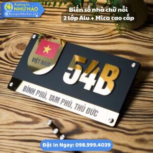 Đặt Làm Biển Số Nhà TPHCM Theo Yêu Cầu: Bảng Mica, Alu Chữ Nổi Sang Trọng, Bền Đẹp