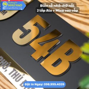 Đặt Làm Biển Số Nhà TPHCM Theo Yêu Cầu: Bảng Mica, Alu Chữ Nổi Sang Trọng, Bền Đẹp
