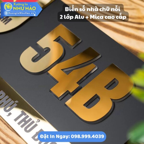 Đặt Làm Biển Số Nhà TPHCM Theo Yêu Cầu: Bảng Mica, Alu Chữ Nổi Sang Trọng, Bền Đẹp