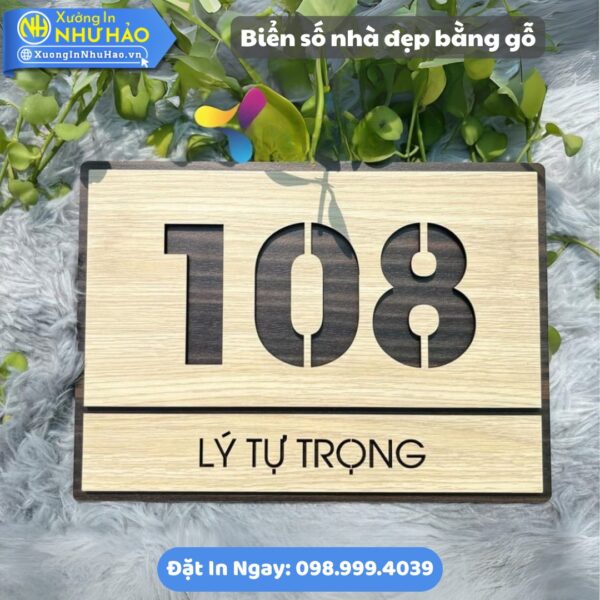Làm Biển Số Nhà Đẹp Bằng Gỗ Theo Yêu Cầu: Mica, Alu Chữ Nổi 3D. Mẫu Mã Sang Trọng, Hiện Đại Cho Biệt Thự, Nhà Phố