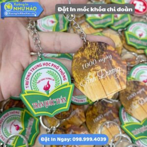 Đặt In Móc Khóa Chi Đoàn Theo Yêu Cầu - Xưởng In Móc Khoá Uy Tín - In UV Sắc Nét, Chất Liệu Mica, Nhựa Và Alu Gương