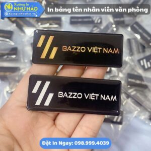 In Bảng Tên Nhân Viên Văn Phòng Chuyên Nghiệp, Giá Tại Xưởng. Chất Liệu Mica, Kim Loại, Gỗ ,Loại Cài Ghim - Nam Châm