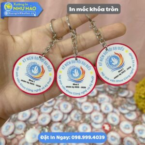 Đặt In Móc Khóa Tròn Theo Yêu Cầu - Mua Móc Khóa Nhựa Dẻo Giá Xưởng - In UV Sắc Nét, Thiết Kế Miễn Phí