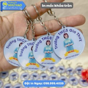 Đặt In Móc Khóa Tròn Theo Yêu Cầu - Mua Móc Khóa Nhựa Dẻo Giá Xưởng - In UV Sắc Nét, Thiết Kế Miễn Phí