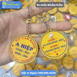Đặt In Móc Khóa Tròn Theo Yêu Cầu - Mua Móc Khóa Nhựa Dẻo Giá Xưởng - In UV Sắc Nét, Thiết Kế Miễn Phí