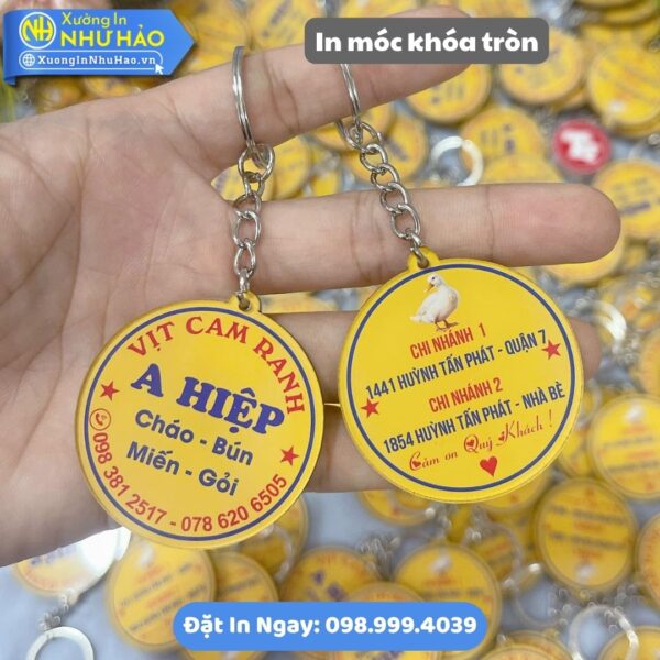 Đặt In Móc Khóa Tròn Theo Yêu Cầu - Mua Móc Khóa Nhựa Dẻo Giá Xưởng - In UV Sắc Nét, Thiết Kế Miễn Phí