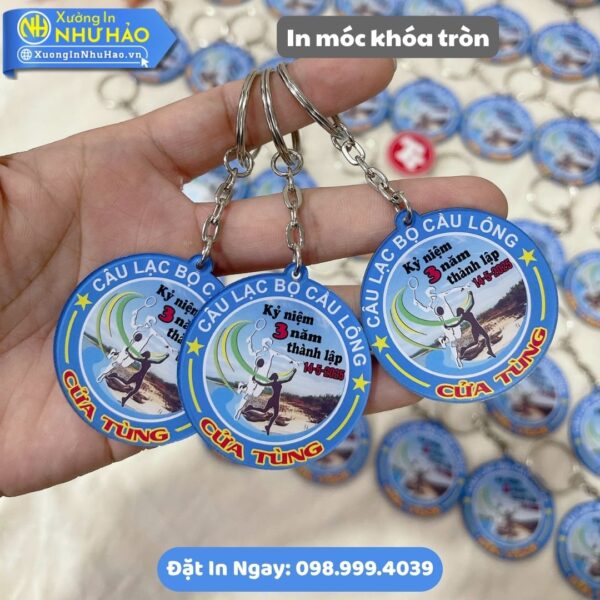 Đặt In Móc Khóa Tròn Theo Yêu Cầu - Mua Móc Khóa Nhựa Dẻo Giá Xưởng - In UV Sắc Nét, Thiết Kế Miễn Phí