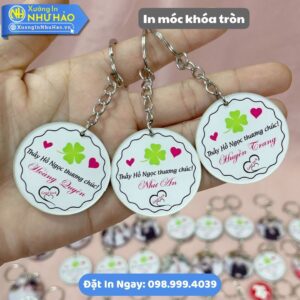 Đặt In Móc Khóa Tròn Theo Yêu Cầu - Mua Móc Khóa Nhựa Dẻo Giá Xưởng - In UV Sắc Nét, Thiết Kế Miễn Phí