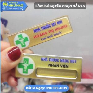 Xưởng Làm Bảng Tên Nhựa Đổ Keo Cao Cấp, In Logo Sắc Nét, Bền Đẹp. Giải Pháp Cài Áo Nam Châm Và Ghim Cài Tiện Lợi, Bảo Vệ Đồng Phục, Tăng Nhận Diện Thương Hiệu
