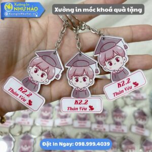 Xưởng In Móc Khoá Quà Tặng Theo Yêu Cầu: Chất Liệu Mica, Alu Hoặc Nhựa - In UV Sắc Nét, Thiết Kế Miễn Phí