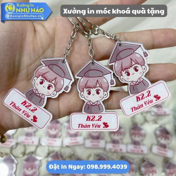 Xưởng In Móc Khoá Quà Tặng Theo Yêu Cầu: Chất Liệu Mica, Alu Hoặc Nhựa - In UV Sắc Nét, Thiết Kế Miễn Phí