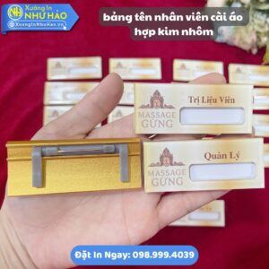 Làm Bảng Tên Nhân Viên Hợp Kim Nhôm Theo Yêu Cầu | Bền Đẹp, Sang Trọng, Giá Tốt Tại Xưởng In Như Hảo