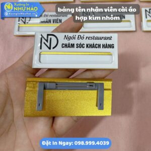 Làm Bảng Tên Nhân Viên Hợp Kim Nhôm Theo Yêu Cầu | Bền Đẹp, Sang Trọng, Giá Tốt Tại Xưởng In Như Hảo
