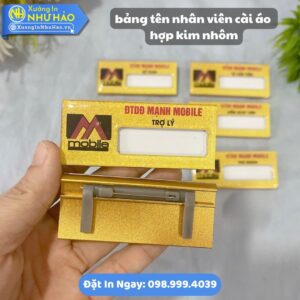 Làm Bảng Tên Nhân Viên Hợp Kim Nhôm Theo Yêu Cầu | Bền Đẹp, Sang Trọng, Giá Tốt Tại Xưởng In Như Hảo
