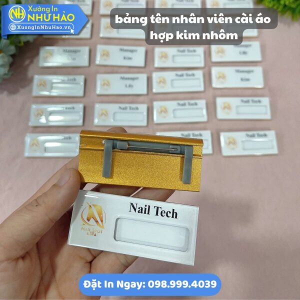 Làm Bảng Tên Nhân Viên Hợp Kim Nhôm Theo Yêu Cầu | Bền Đẹp, Sang Trọng, Giá Tốt Tại Xưởng In Như Hảo