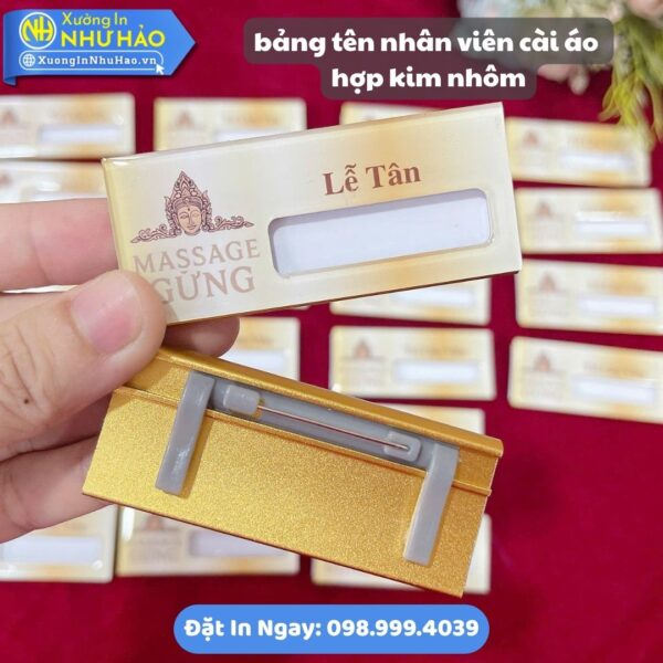 Làm Bảng Tên Nhân Viên Hợp Kim Nhôm Theo Yêu Cầu | Bền Đẹp, Sang Trọng, Giá Tốt Tại Xưởng In Như Hảo