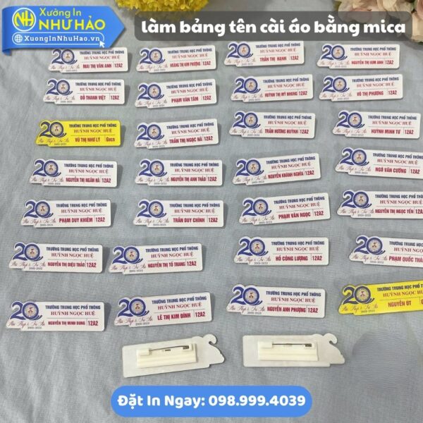 Làm Bảng Tên Cài Áo Bằng Mica Theo Yêu Cầu, Loại Cài Ghim - Nam Châm, Báo Giá Nhanh, Thiết Kế Miễn Phí, Giao Hàng Toàn Quốc