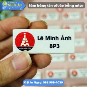Làm Bảng Tên Cài Áo Bằng Mica Theo Yêu Cầu, Loại Cài Ghim - Nam Châm, Báo Giá Nhanh, Thiết Kế Miễn Phí, Giao Hàng Toàn Quốc