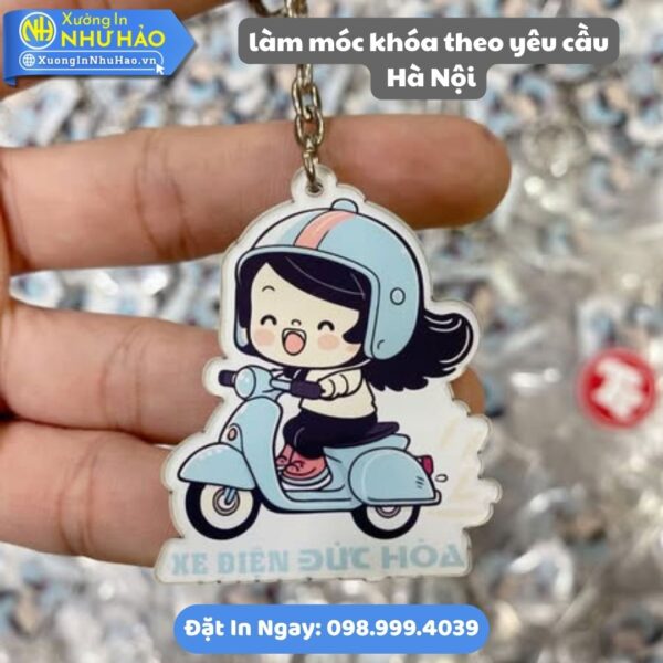 Làm Móc Khóa Theo Yêu Cầu Hà Nội: Sáng Tạo Dấu Ấn Riêng Biệt: Chất Liệu Mica, Nhựa Và Alu Gương - In UV Sắc Nét, Thiết Kế Miễn Phí