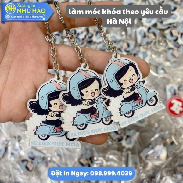 Làm Móc Khóa Theo Yêu Cầu Hà Nội: Sáng Tạo Dấu Ấn Riêng Biệt: Chất Liệu Mica, Nhựa Và Alu Gương - In UV Sắc Nét, Thiết Kế Miễn Phí