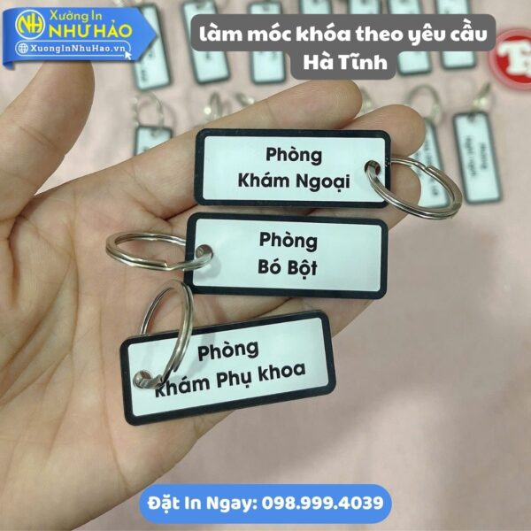 Làm Móc Khóa Theo Yêu Cầu Hà Tĩnh: Sáng Tạo, Bền Đẹp: In Logo, Hình Ảnh Sắc Nét, Mica & Nhựa
